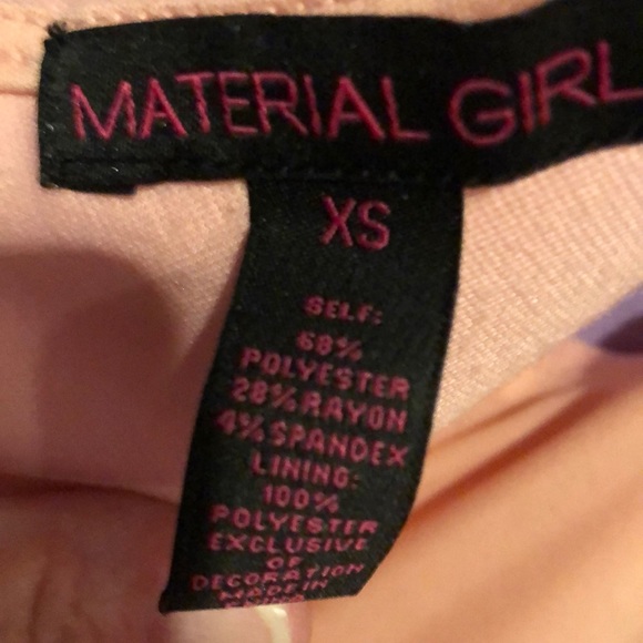 Material Girl size XS peach dress with black lace. - Picture 8 of 9